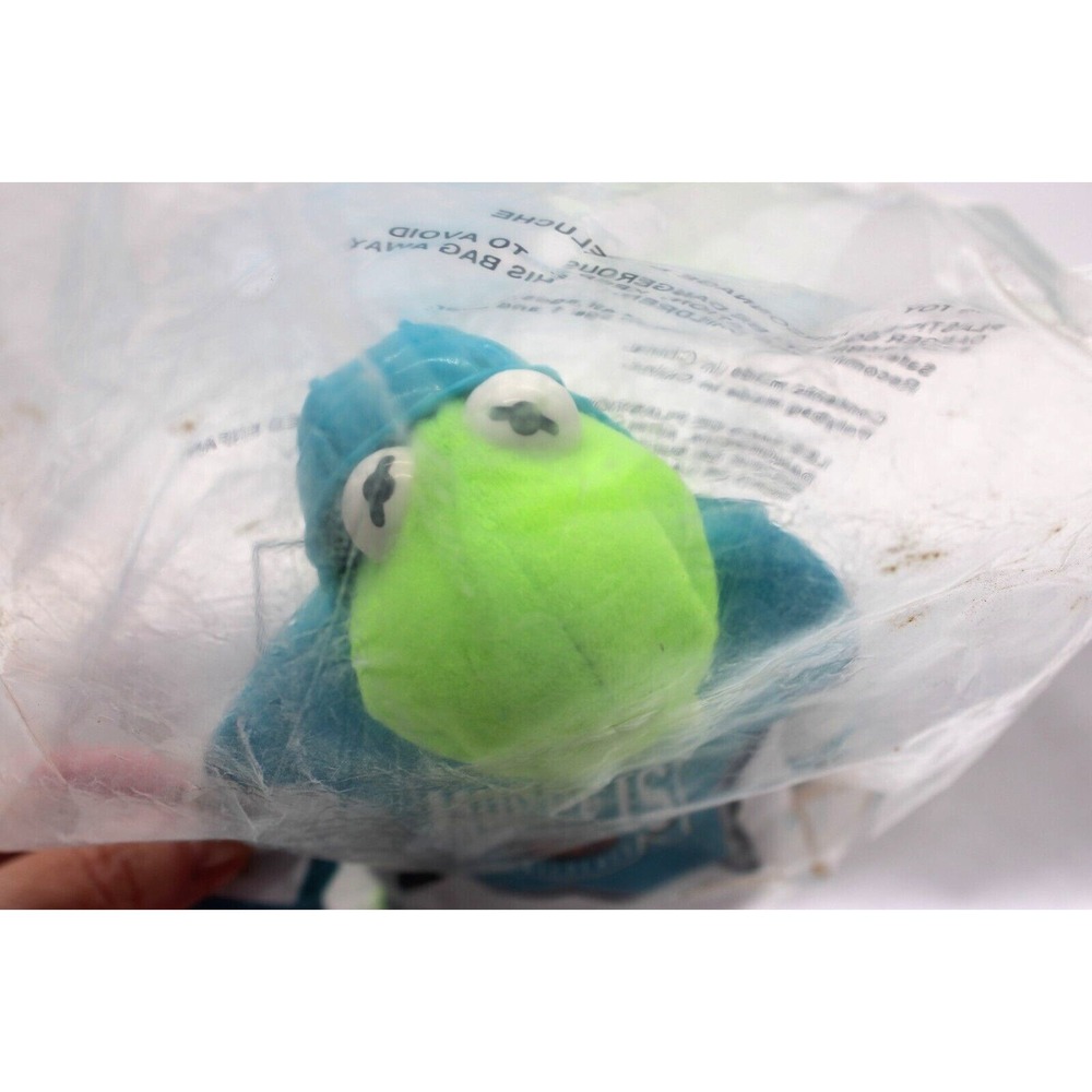 VTG 1995 Muppets NHL McDonald's Kermit The Frog 12 in  Hockey Jersey Plush NEW - Picture 4 of 9